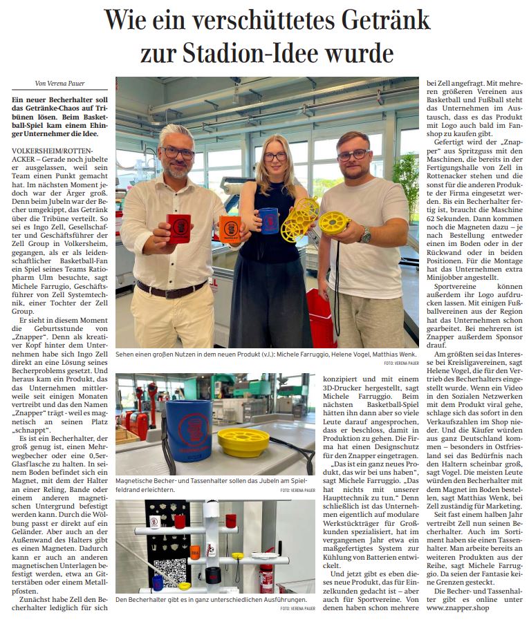 Der Znapper in der Schwäbischen Zeitung